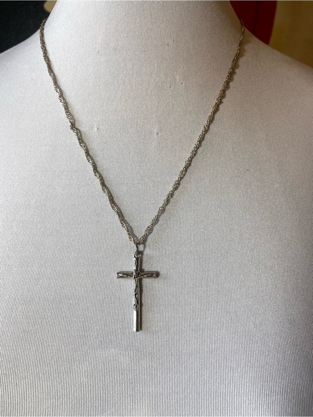 Classic Silver Cross Pendant Necklace - Silver